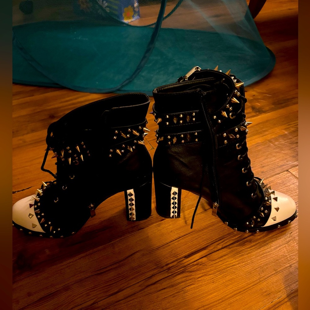 Azalea Wang spiked boots